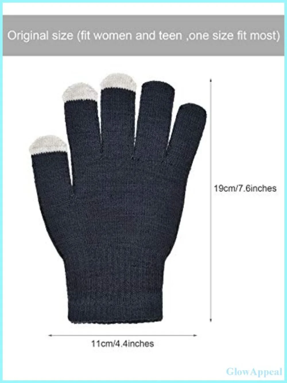 12 Pairs Touch Screen Gloves Acrylic Stretch Knit Winter Outdoor Multi-Pack